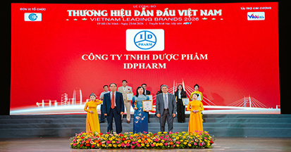 Công ty TNHH dược Phẩm IDPharm vinh dự đạt Top 10 Thương hiệu dẫn đầu Việt Nam 2026 do Viên Nghiên cứu kinh tế Châu Á chứng nhận