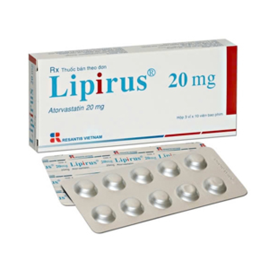 Lipirus 20 MG (Atorvastatin) Hộp/3 Vỉ x 10 Viên Nén BP