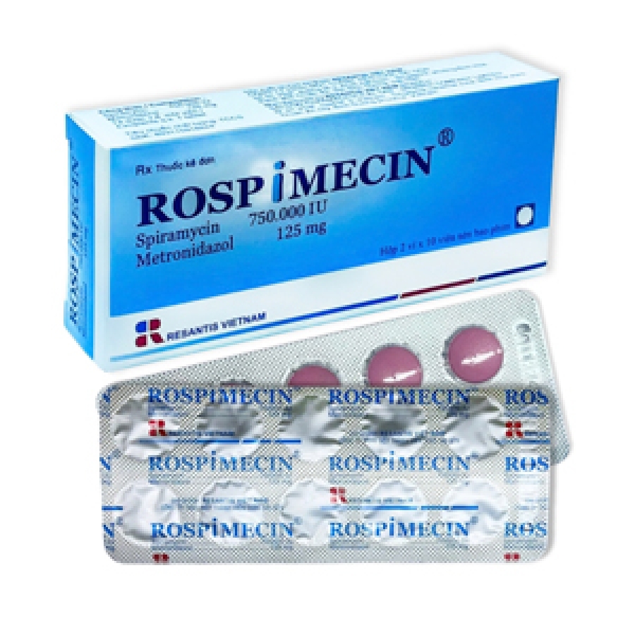 Rospimecin (Spira+ Metro) Hộp/2 vỉ x 10 viên nén